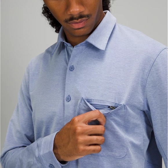 Lululemon Commission Button Down Shirt W/Zippered Pocket—Like New—Casual—M - Picture 3 of 12